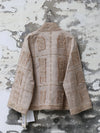 INTO THE EAST 25 Autumn/Winter Tussah Silk Patchwork Cardigan Jacket ITE-E1DGSS012SD22JK-SHA Sand